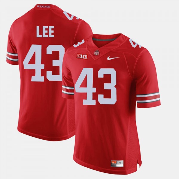 Ohio State Buckeyes Darron Lee Men's #43 Game Alumni Scarlet College Football Jersey 2404WETQ5